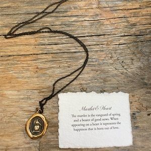 Pyrrha Martlet & Heart Necklace